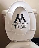 Ministry Of Magic Bathroom Toilet Decal Sticker - Funny Harry Potter Parody Wall decal