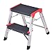 Giantex Aluminum Step Ladder, Lightweight Folding Non-Slip 2 Foot Aluminum Ladder, 330lbs Capacity Wide Pedal Heavy Duty Step Stool Folding for Household Work Use