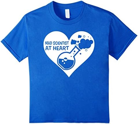 Kids Mad Scientist at Heart T Shirt 10 Royal Blue