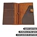 Travelers Notebook Cover with 4 Elastics, Inner Pocket + Card Sleeve, Distressed Brown Genuine Leather, Standard Size