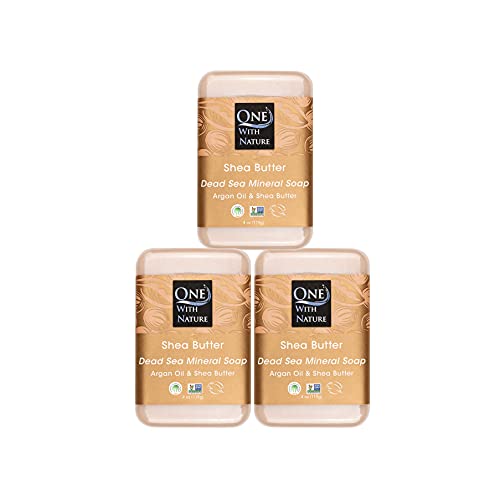 One With Nature Dead Sea Salt Shea Butter Soap 4oz 3-Pack – Pu... 41o34YmAABS