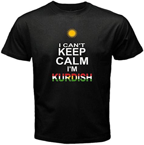 I Can't Keep Calm I'm Kurdish Kurdistan Flag Men's T-Shirt (Black)