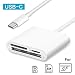 GOLDFOX USB-C SD Card Reader, 3-in-1 SD TF/Micro SD CF Card Reader, USB C Memory Card Reader, Type C OTG Reader Adapter for MacBook, MacBook Pro/Air, iPad Pro 2018, Galaxy S10/S9, Android Cellphones