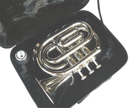 New Nickel Pocket Trumpet w/case-Approved+Warranty