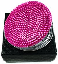 Luxury Foldable Hot Pink Bling Crystal Compact Mirror Cute Diamante Portable Mirror With Gift Box