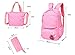 Fanci 3Pcs Polka Dot Princess Style Elementary Kids School Backpack Bookbag Set for Teens Girls School Bag with Handbag