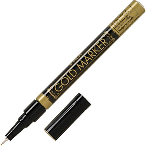 Pilot Gold Metallic Permanent Paint Marker, Extra Fine Point, 6-PACK(41701)