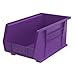 Akro-Mils 30240 15-Inch by 8-Inch by 7-Inch Plastic Storage Stacking Hanging Akro Bin, Purple, 12-Pack