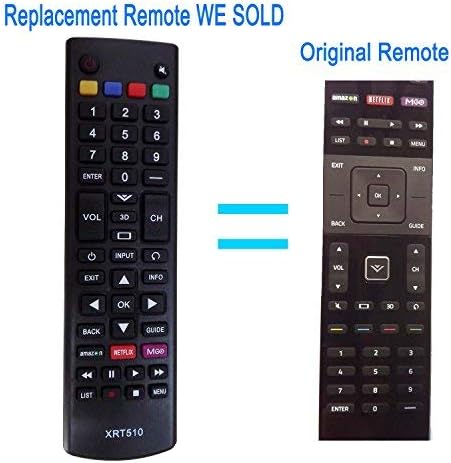 XRT510 Replacement IR Remote Control Compatible with Vizio LED TV M81i-A3 M321i-A2 M321I-A28 M401i-A3 M471i-A2 M471I-A32 M501D-A35 M501D-A2 M501D-A2R M551D-A2 M551D-A2R M601D-A3 M601D-A3R M651D-A2