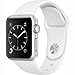 Apple Watch Series 1 Smartwatch 42mm Silver Aluminum Case, White Sport Band (Newest Model) (Renewed)