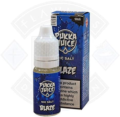 Pukka Juice Nic Salt Blaze 10ml 1 E Liquid Authentic, Premium Flavoured Eliquid Nicotine Free 0%