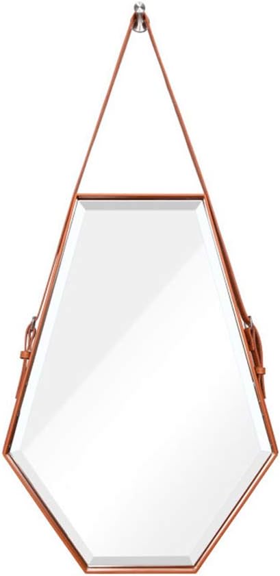 Amazon Com Hanging Hexagon Wall Mirror In Bathroom Bedroom Leather Frame Adjustable Leather Strap Orange 50 70 Cm Home Kitchen Amazon Com Hanging Hexagon Wall Mirror In Bathroom Bedroom Leather Frame Adjustable Leather Strap Orange 50 70 Cm Home Kitchen