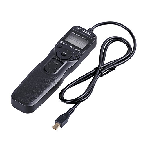 HONGDAK DSLR Camera Shutter Release Wired LCD Timer Remote Control Intervalometer Time-lapse Photography Device Compatible with RM-VPR1 Multi-Terminal Plug for Select SONY Alpha Models