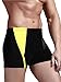 Scodi Mens Solid Splice Square Leg Jammer Swimsuit Swimwear