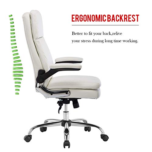Myka's Ergonomic Leather Executive Office Chair High Back Computer Desk