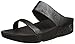 FitFlop Women's Lulu Shimmersuede Slide Sandal, Black, 8 M US