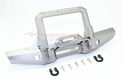 Traxxas TRX-4 Trail Defender Crawler Upgrade Parts Aluminum Front Bumper With D-Rings - 1 Set Gray Silver
