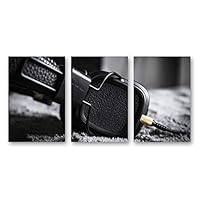 3 Piece Canvas Wall Art Microphone Canvas Prints Home Artwork Decoration for Living Room,Bedroom - 16