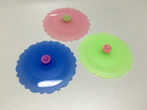 Silicone Suction Cover for Coffee and Tea Cup, Cat Food Can Lid or Jar Lid (Set of 3)