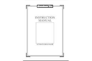 Instruction Manual for Breadman Bread Machine Maker Instruction Manual (Model: TR2200C) Reprint