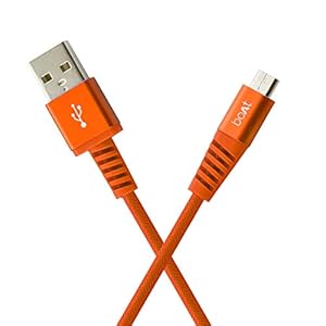 boAt Rugged V3 Braided Micro USB Cable (Molten Orange)