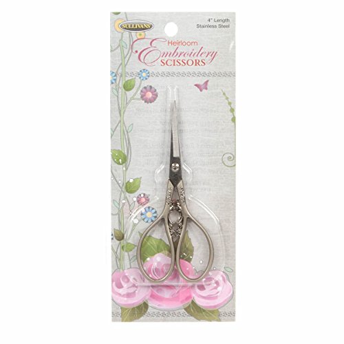 Heirloom Embroidery Scissors 4"-Pewter Teardrop Handle
