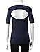 REGNA X Women's 3 STYLES OPEN-BACK Scoop Neck Short Sleeve Workout Tee (S-3XL)