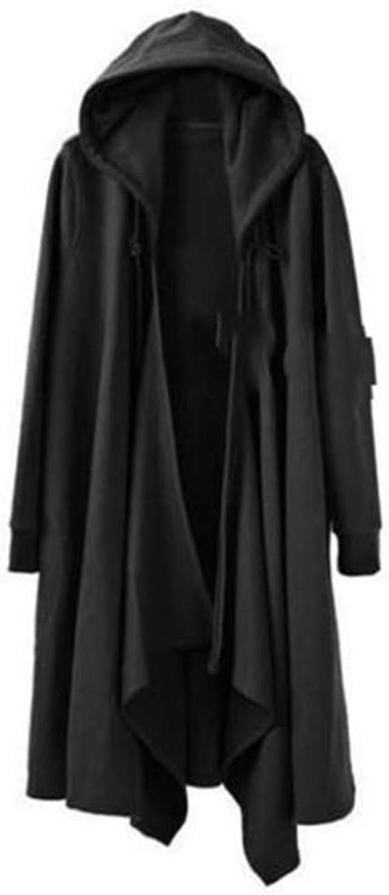 Amazon Huangshan こうさん メンズ カーディガン コート 薄手 欧米風 マント キラー 個性 シンプル フード付き ファッション ハンサム ポンチョ コート 春秋 カーディガン 通販