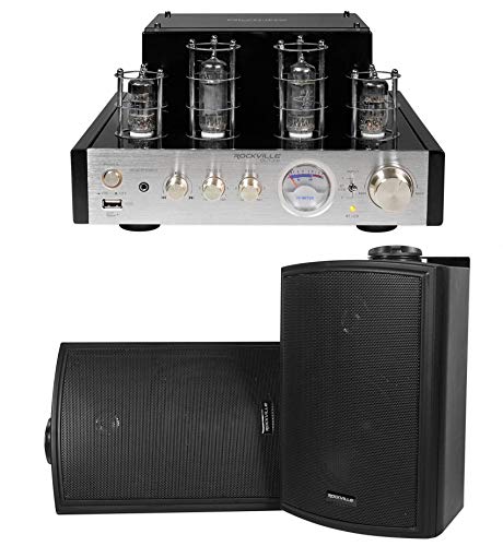 Rockville BluTube Tube Amplifier/Home Theater Bluetooth Receiver+ 5.25″ Speakers