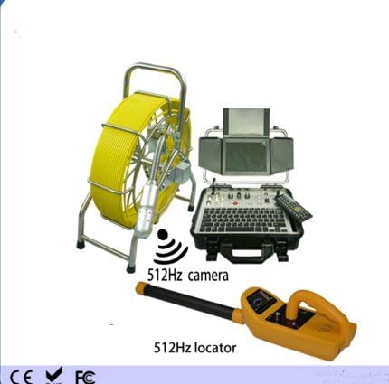 Kohstar 360 degree rotate pan tilt plumbing sewer pipe inspection camera with 512hz transmitter and 512hz pipe loactor