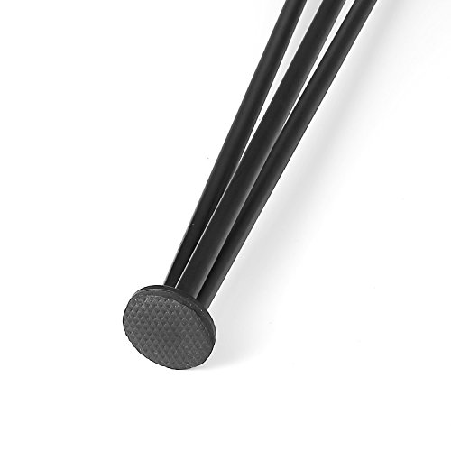 3S 28" Three-Rod Heavy Duty Hairpin Legs 1/2 Set of 4 Table Legs, Satin Black, Metal Legs, Screws Included