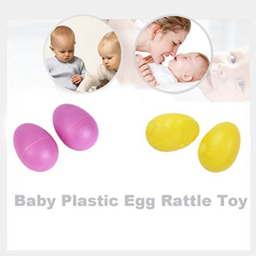 image for iPang 12pcs Plastic Egg Shakers Set with 6 Different Colors, Percussio