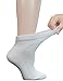 Yomandamor 5 Pairs Women's Cotton Ankle Breathable Mesh Diabetic Socks with Seamless Toe,L Size …