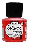 Pebeo Setasilk Silk Painting 45-Milliliter Bottle, Poppy Red