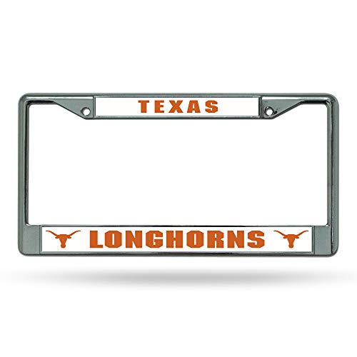 Rico Industries NCAA Texas Longhorns Standard Chrome License Plate Frame