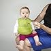 OXO Tot Waterproof Silicone Roll Up Bib with Comfort-Fit Fabric Neck, Green