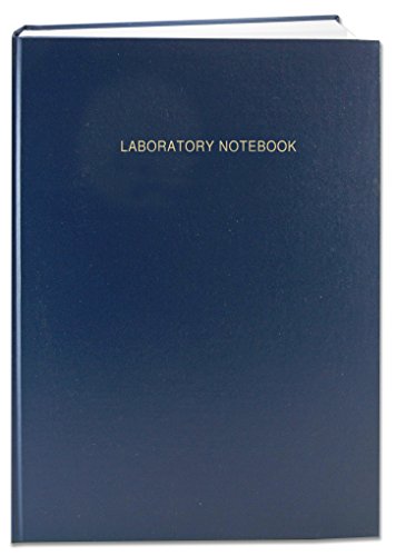 BookFactory® A4 Lab Notebook, 96 Pages, Blue Cover, Hardbound, A4 - 21 cm x 29.7cm - With 5mm Grid Format (LIRPE-096-4GR-A-V08)