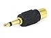 Monoprice 107146 3.5mm Mono Plug to RCA Jack Adaptor, Gold Plated Black