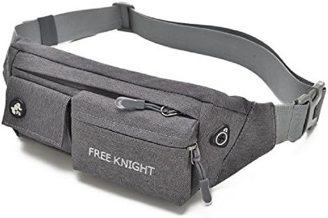 Multi - Functional Waist Bag Water Resistant Waist Bag Jogging Travelling Fanny Pack Cycling Hip Pack Bum Bag Man Woman Kids Sports Running Hiking Money Waist Pack Anti Theft Waist Pack (Gray)