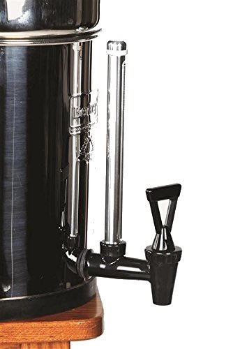 Berkey Water Filter System with 2 Black Berkey Elements and Berkey SG-7.5 Glass Water Level Spigot
