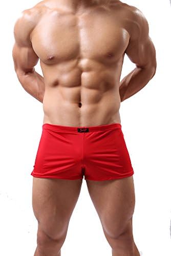 Louis Rouse Men's Smooth Ice Silk Boxer Trunks Separate Pouch Insided