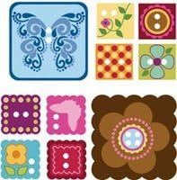 Ki Memories KI Memories Bloom Softies, Square Buttons 10/Package