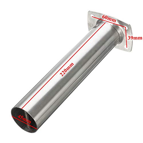 Tanchen 316 Stainless Steel Fishing Rod Holder Flush Mount Polished 90 Degree Narrow Top