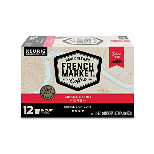 French Market Medium Dark Roast and Chicory Single Serve Cups Coffee, 12 Count (Pack of 6) - //coolthings.us