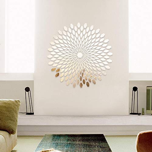 DIY Circle Mirror Wall Decals, 225 PCS Creative Self Adhesive Mirror