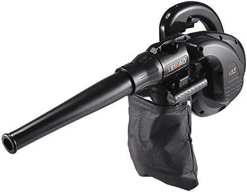 Blower Leaf And Vacuum Mulcher | Electric Lightweight Garden Tool With Dust Bag & 3m Power Cable | Adjustable 6-speed Wind Speed | Black