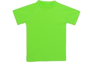 ESTAMICO Boys Short Sleeve Rash Guard Shirt Quick Dry Swimwear UPF 50+ Protection Athletic Swim Tee