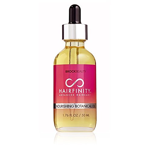Hairfinity Nourishing Botanical Oil – Treatment for Dry Damaged Hair and Scalp with Jojoba, Olive, Sweet Almond, Grapeseed, Moringa Oils for Longer, Stronger Hair – Silicone Free 1.76 oz