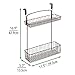 mDesign Steel Over Cabinet Kitchen Storage Organizer Holder or Basket - Hang Over Cabinet Doors in Kitchen, Pantry, Bathroom - Holds Dish Soap, Window Cleaner - Concerto Collection - Bronze