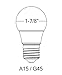 J.LUMI BPC4505 LED Light Bulb 5W, 40W Equivalent, 3000K Warm White, E26 Medium Base, NOT DIMMABLE, 1-Pack